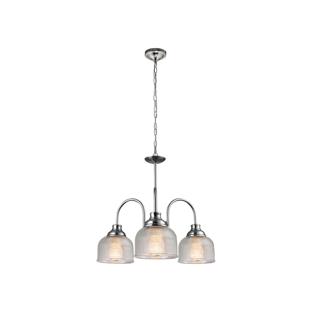 Aviva 3 Lights Small Chandelier Light Satin Chrome - LL002CH102S